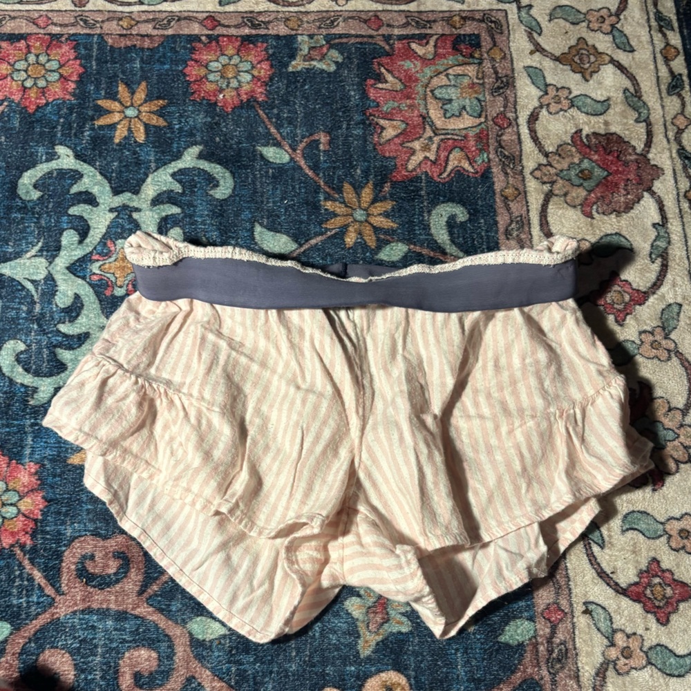 Aerie Pink and Gray Striped short
